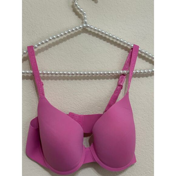 Juicy Couture Push Up Bra Size 38C Pink Padded Support Adjustable Straps Y2K - Picture 4 of 7